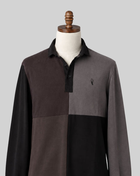 Alfré's Black Colorblock Rugby Shirt