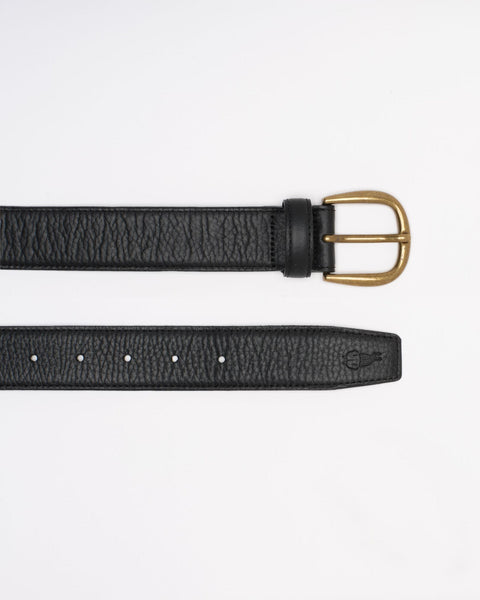 "Le Belt" Black Pebble Grain Leather