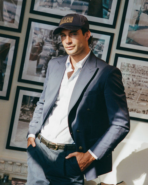 Le Alfré Upper East Side Navy Throwback Cap