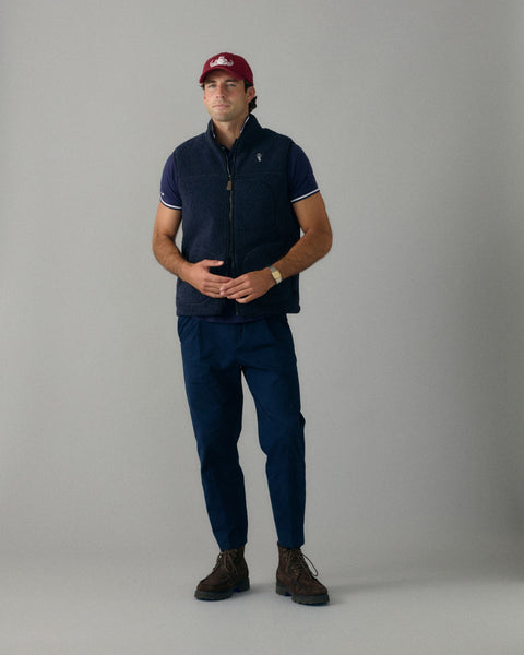 Alfré Navy Fleece Gilet