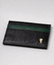 Crocodile Embossed Black Leather Card Holder