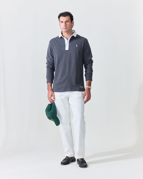 'Le Rugby' Classique Dark Grey Rugby Shirt
