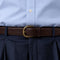 "Le Belt" Dark Brown Pebble Grain Leather
