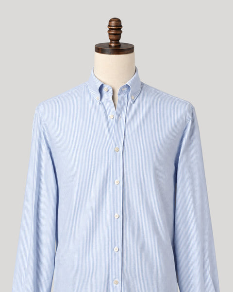 Classic Blue Stripe Oxford Shirt