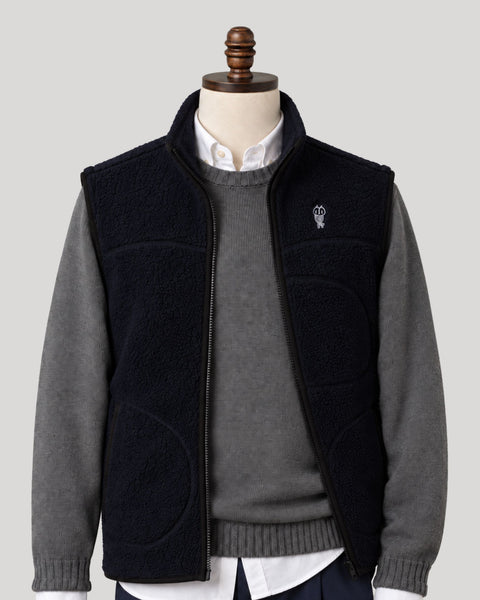 Alfré Navy Modular Fleece Gilet Jacket