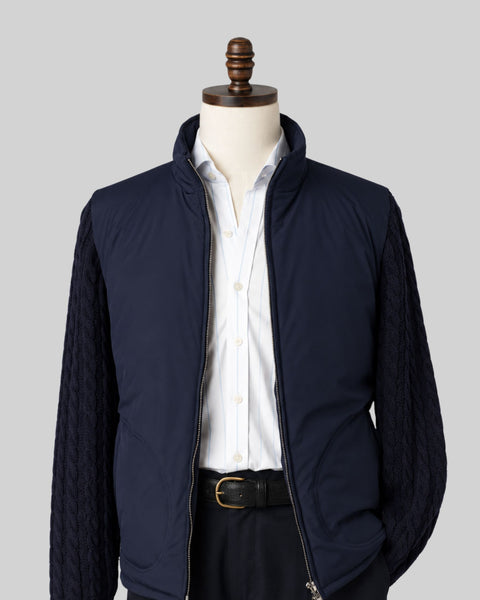 Retro Stripe Broadcloth Spread Collar Dress Shirt