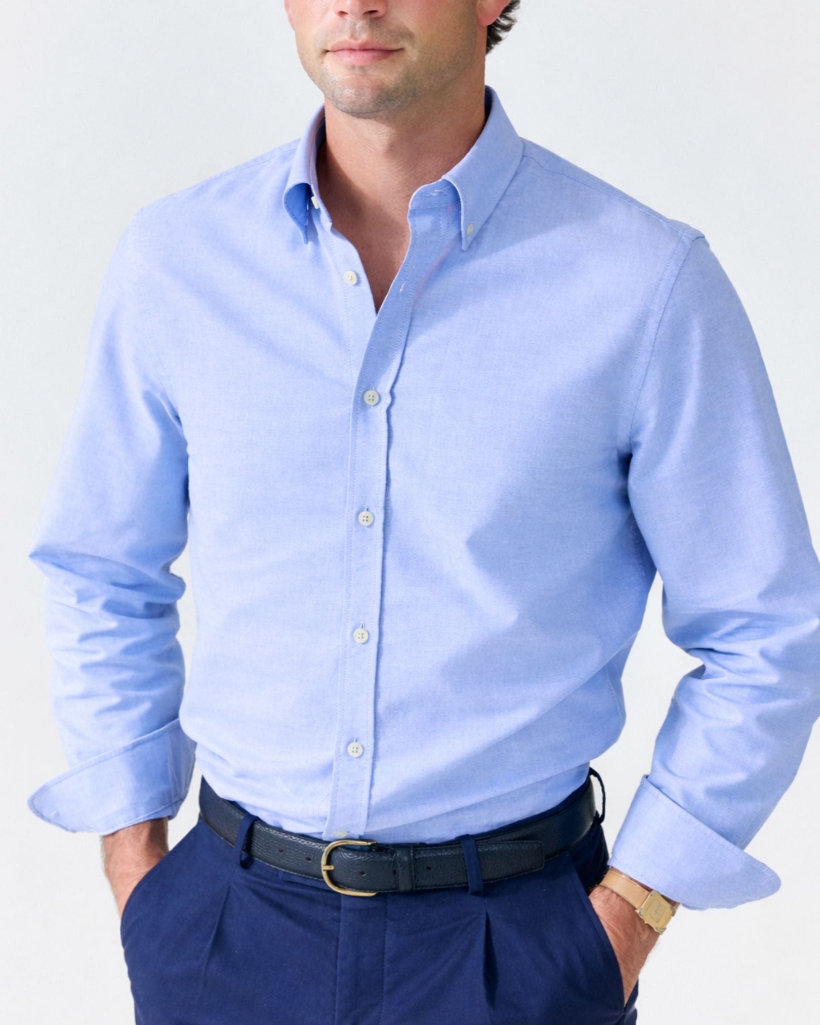 Classic Blue Oxford Shirt | Le Alfré