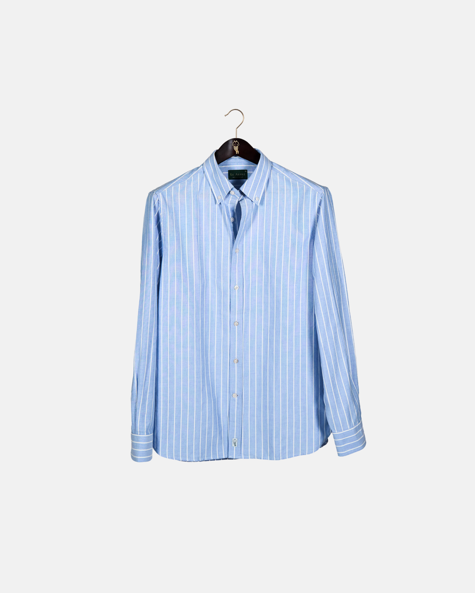 Wide Stripe Blue Oxford Shirt