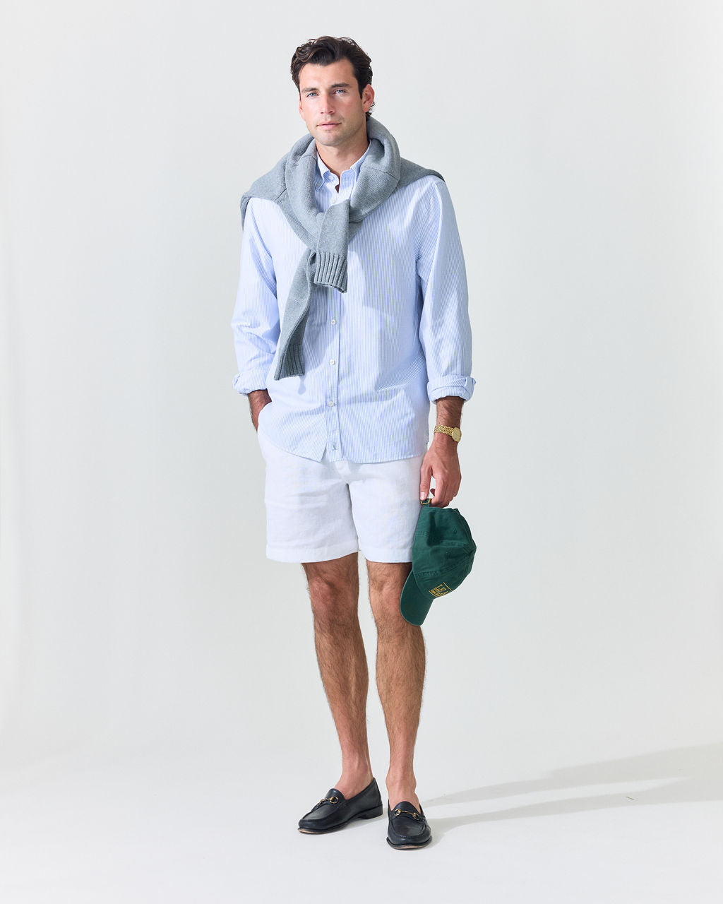 Le Stripe' Blue Oxford Shirt | Le Alfré