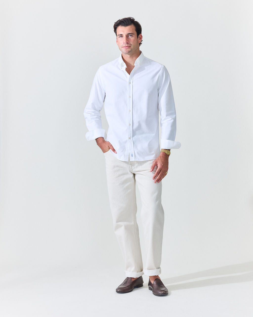 Classic White Oxford Shirt | Le Alfré