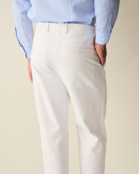 White Linen Blend Trouser
