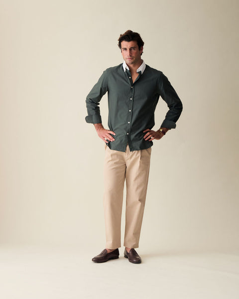 Cream Linen Blend Trouser