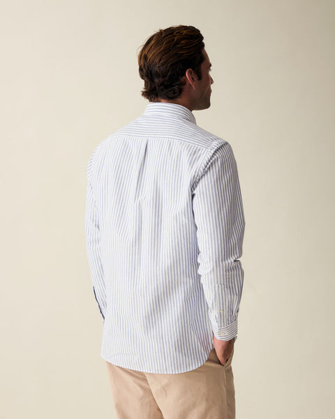 Wide Stripe Navy Oxford Shirt
