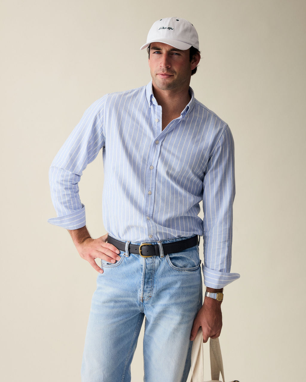Wide Stripe Oxford Shirt Le Alfré - Main Image