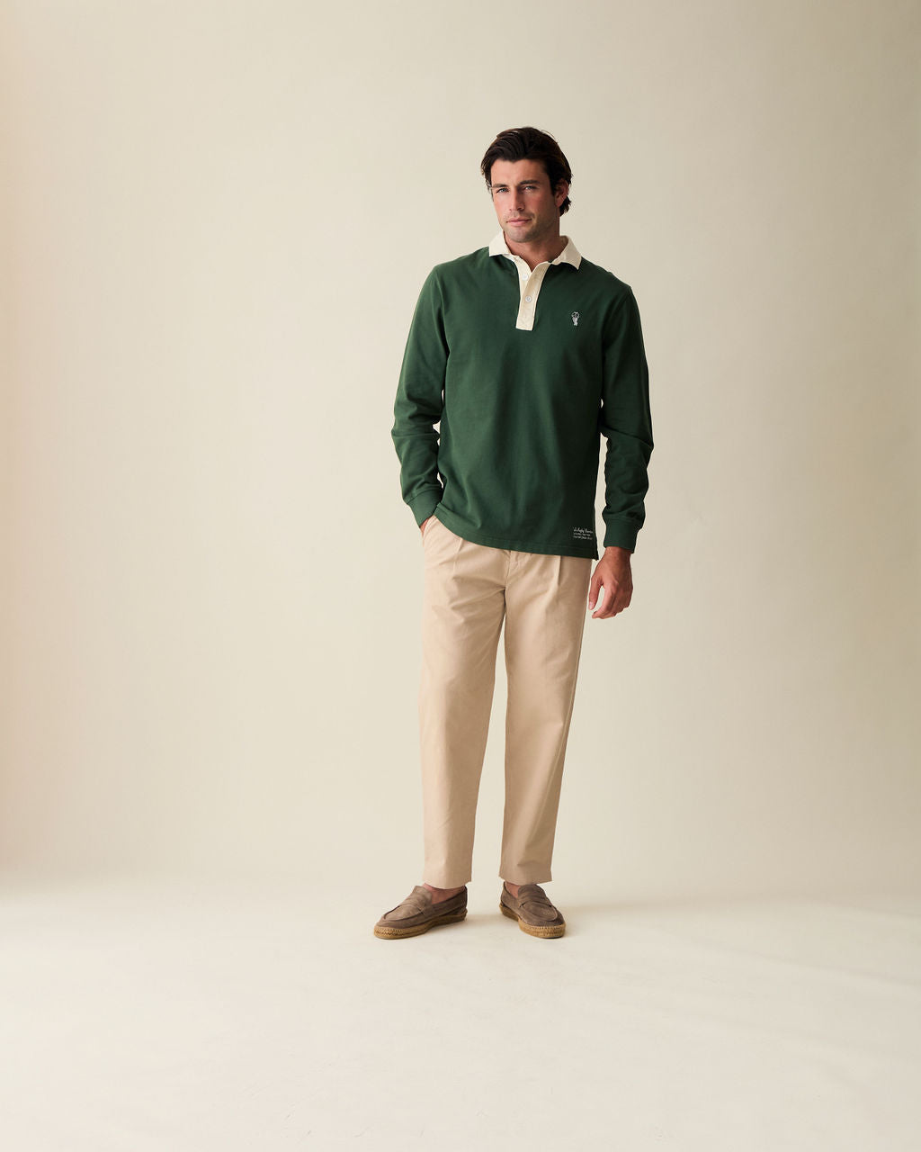 Polo Ralph Lauren Rugby Polo Shirt in Khaki | SVD USA