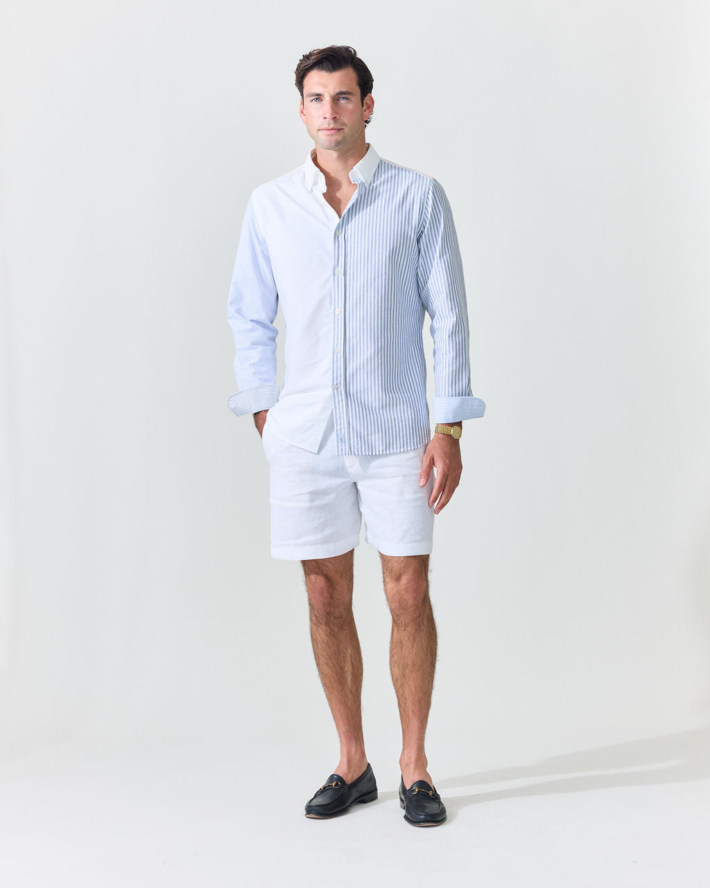 EFILEVOLエフィレボル 2018SS Striped Clipton Shirtストライプドクリプトンシャツ【LSHA64321】 EFILEVOLエフィレボル 2018SS Striped Clipton Shirtストライプド