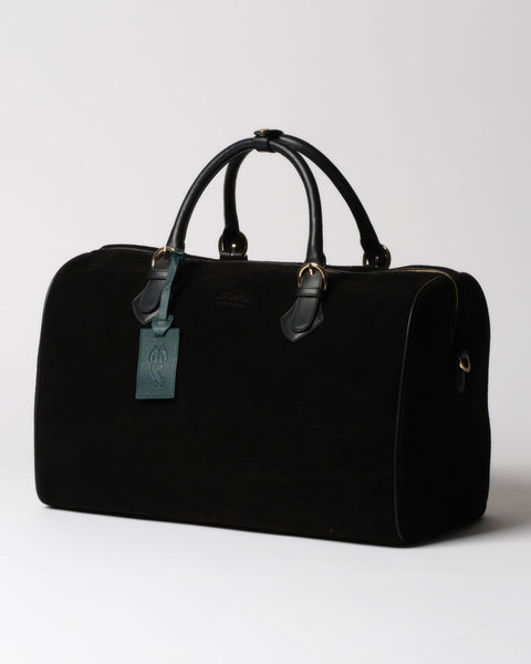 Black Suede Weekender Bag | Le Alfré