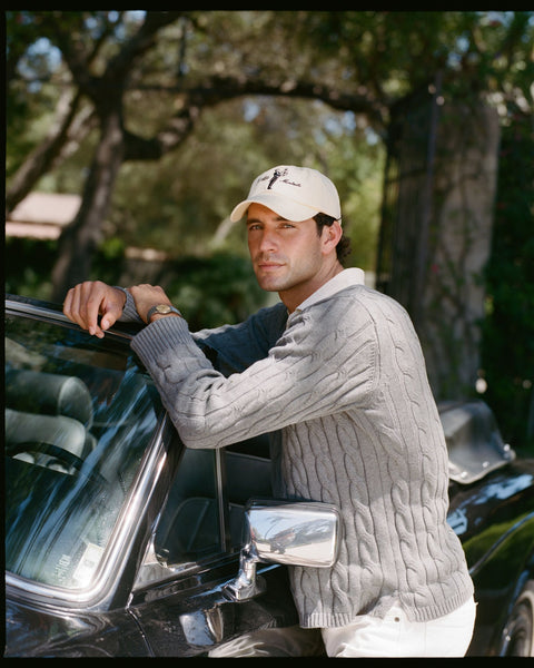 Classic Grey Cotton Cable Knit Rugby (PRE-ORDER)