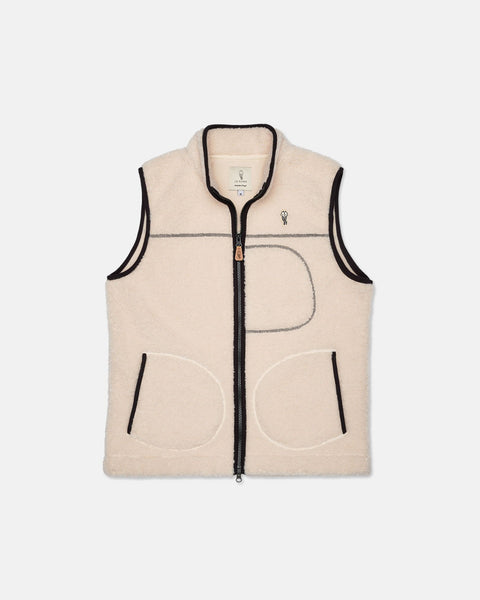 Alfré Cream Fleece Vest | Le Alfré