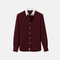Classic Burgundy Contrast Collar Oxford Shirt