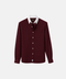 Classic Burgundy Contrast Collar Oxford Shirt
