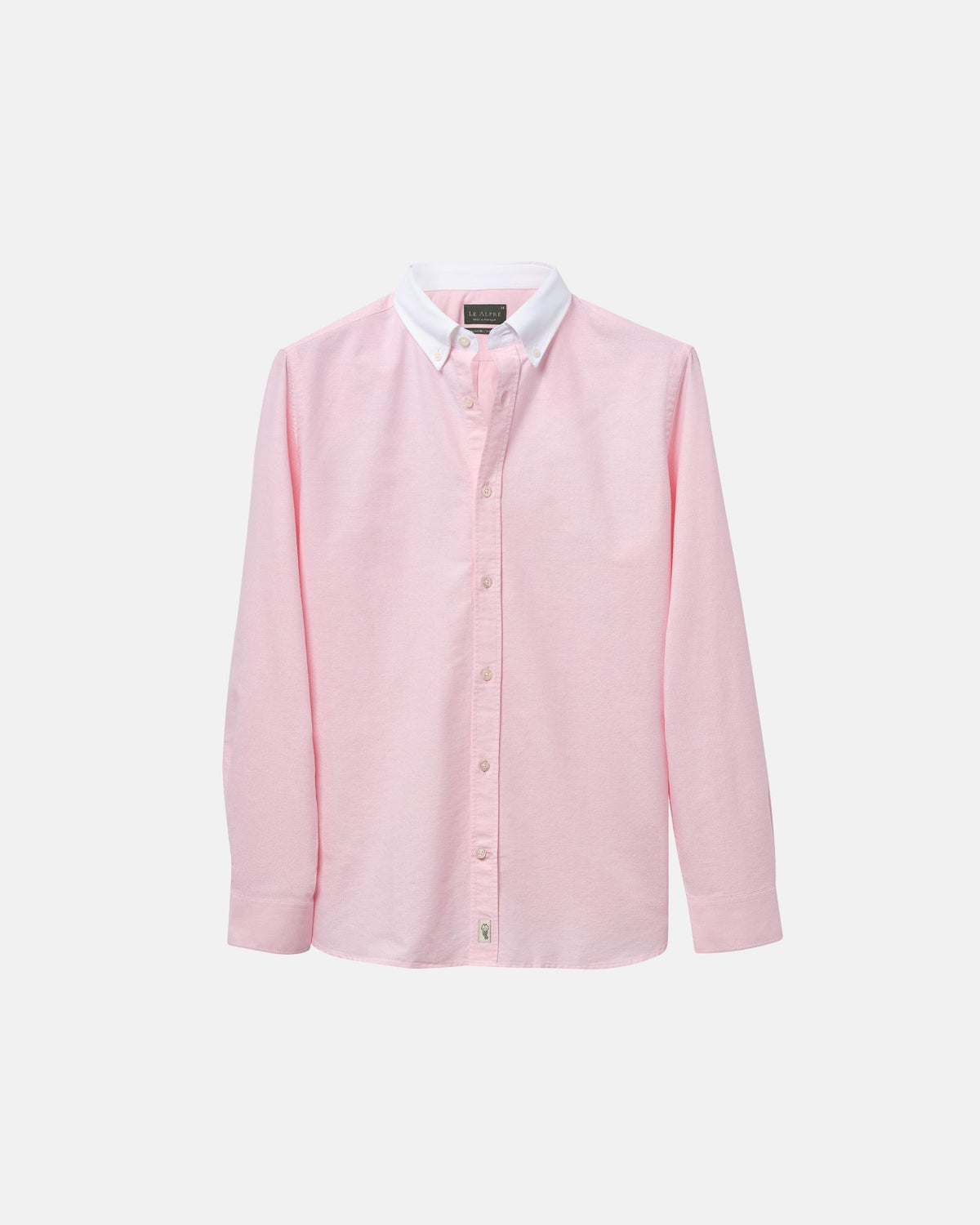 Leal F.R.E. 'Le Original' Pink Contrast Collar Oxford Shirt