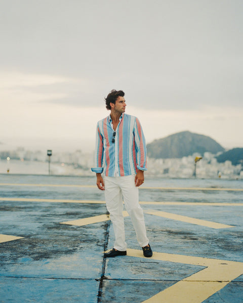 80s Retro Summer Chambray Shirt