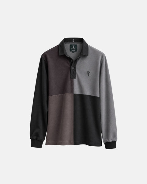 Alfré's Black Colorblock Rugby Shirt