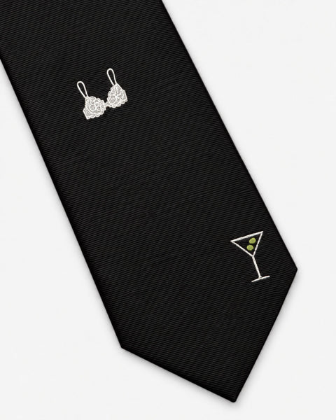 "Dirty Martini" Italian Silk Tie