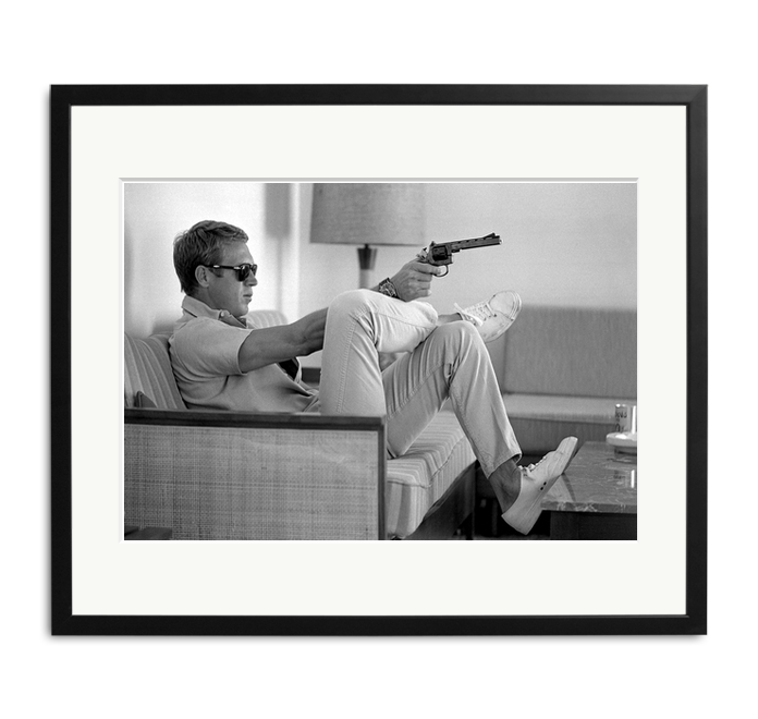 Steve McQueen Aims A Pistol Limited Edition Print