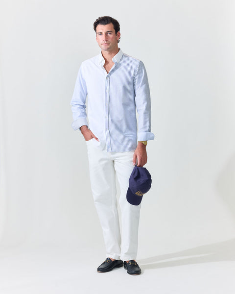 "Le Fun" Striped Oxford Shirt